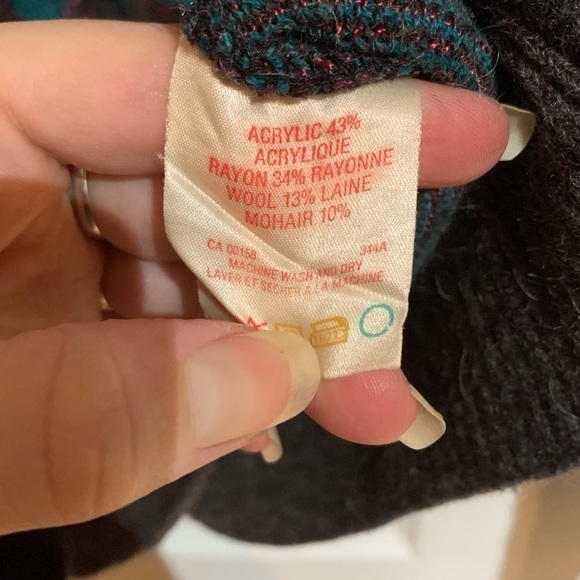 vintage wool-blend over-sized grandpa sweater - Picture 3 of 3